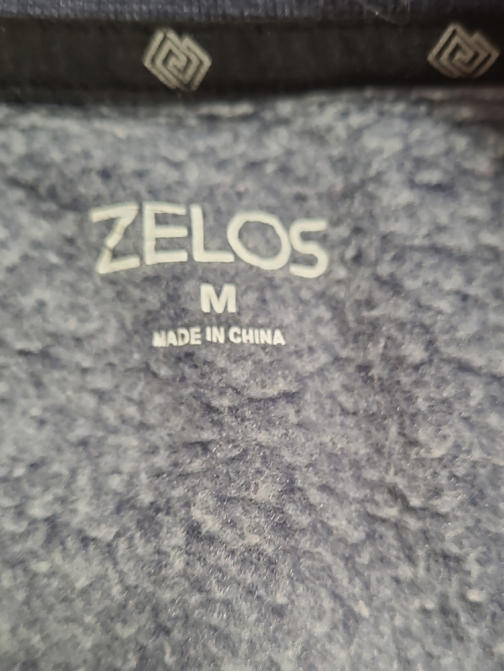 ZELOS Men's Navy Blue Crewneck Sweatshirt Size M - Picture 2 of 5